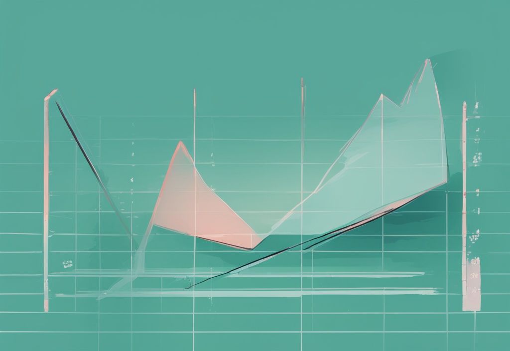 Moderne digitale Malerei mit Hauptfarbthema Teal, zeigt eine Waage mit konstantem Gewicht und darüber eine Graphlinie, die ein Gewichtsverlustplateau symbolisiert.